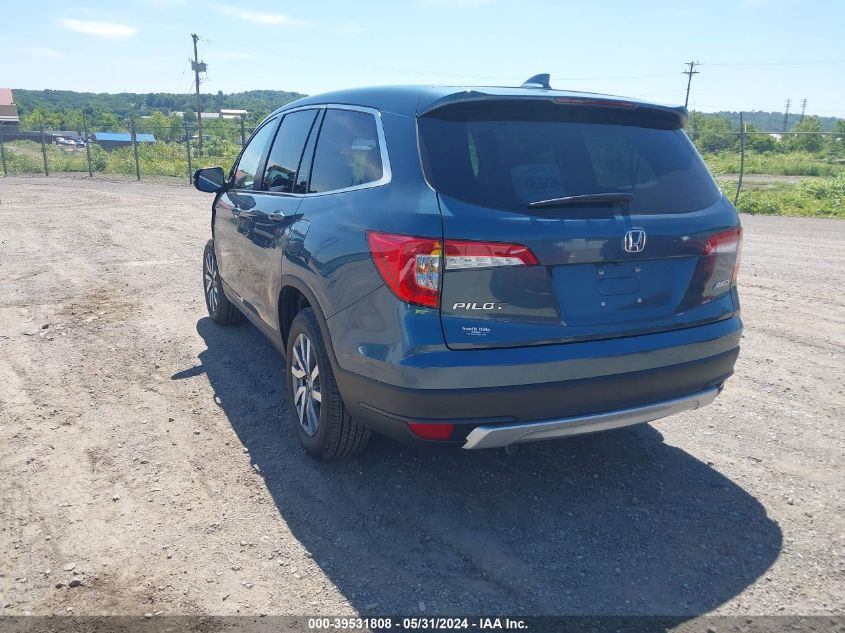 2021 Honda Pilot Awd Ex-L VIN: 5FNYF6H50MB097874 Lot: 39531808