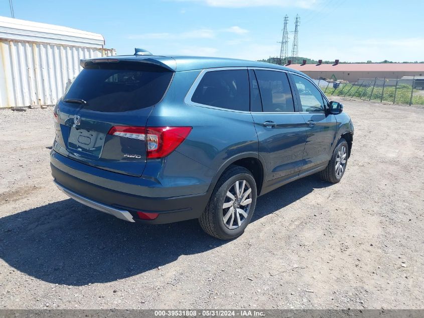 2021 Honda Pilot Awd Ex-L VIN: 5FNYF6H50MB097874 Lot: 39531808