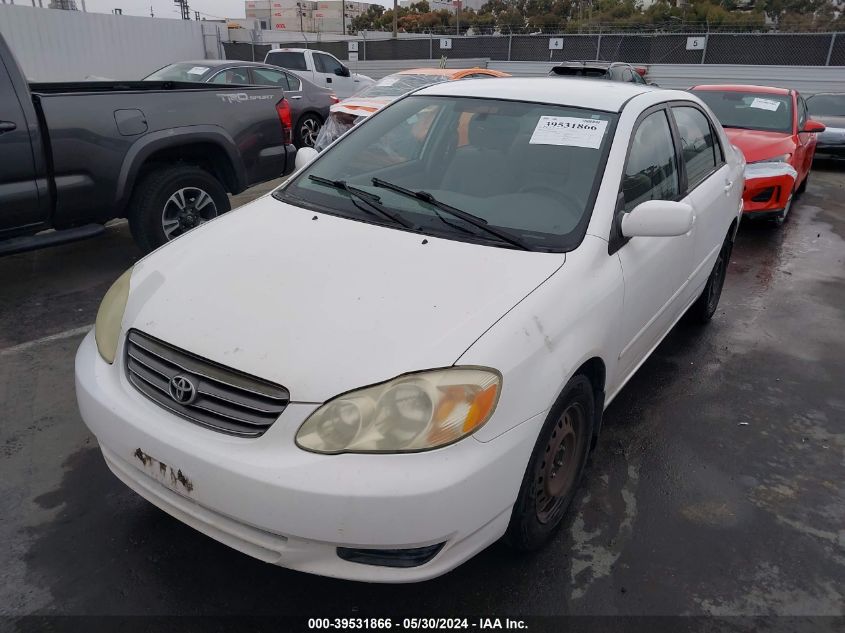 2003 Toyota Corolla Le VIN: 1NXBR32E83Z030929 Lot: 39531866