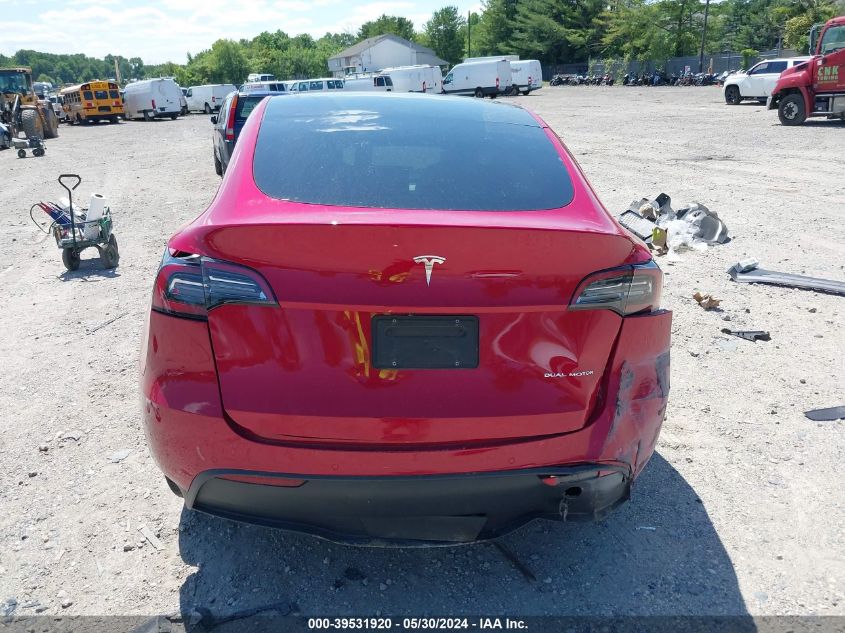 2022 Tesla Model Y Long Range Dual Motor All-Wheel Drive VIN: 7SAYGDEE7NF361764 Lot: 39531920