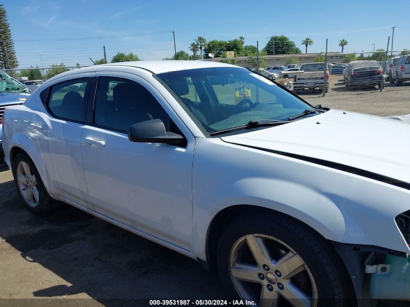 2013 Dodge Avenger Se VIN: 1C3CDZAB8DN643831 Lot: 39531987