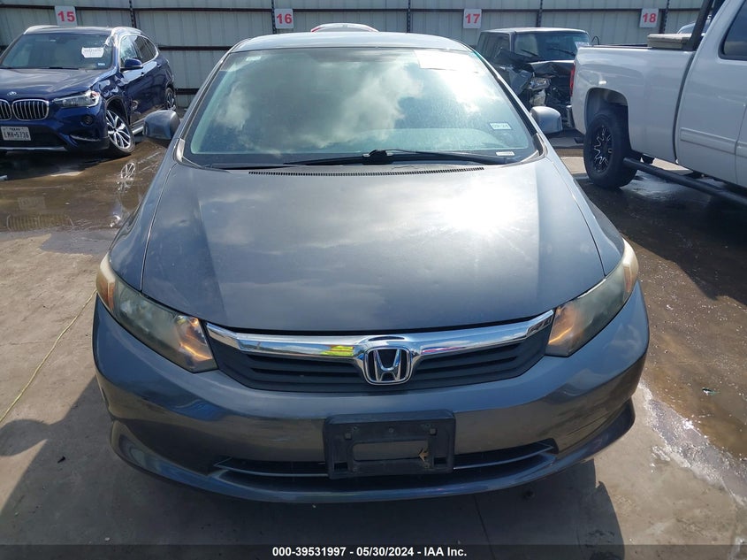 2012 Honda Civic Lx VIN: 2HGFB2F5XCH314632 Lot: 39531997