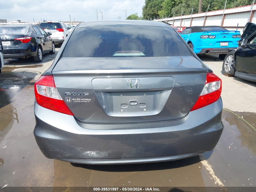 2012 Honda Civic Lx VIN: 2HGFB2F5XCH314632 Lot: 39531997