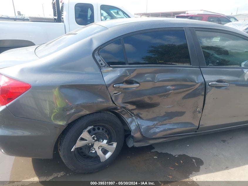 2012 Honda Civic Lx VIN: 2HGFB2F5XCH314632 Lot: 39531997