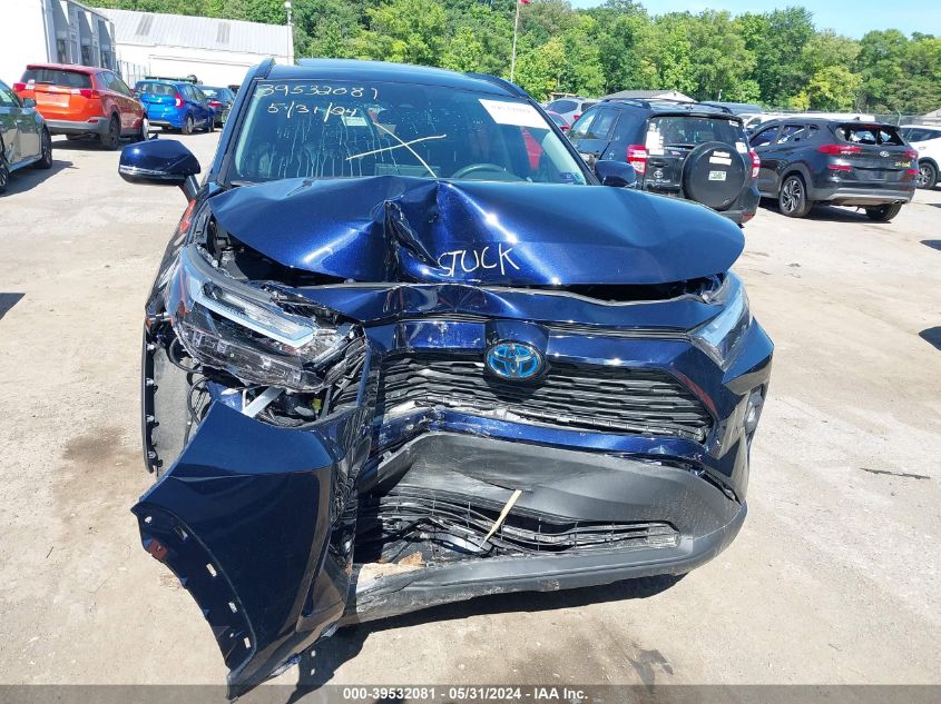 2022 Toyota Rav4 Xle Premium Hybrid VIN: 4T3B6RFV3NU093789 Lot: 39532081