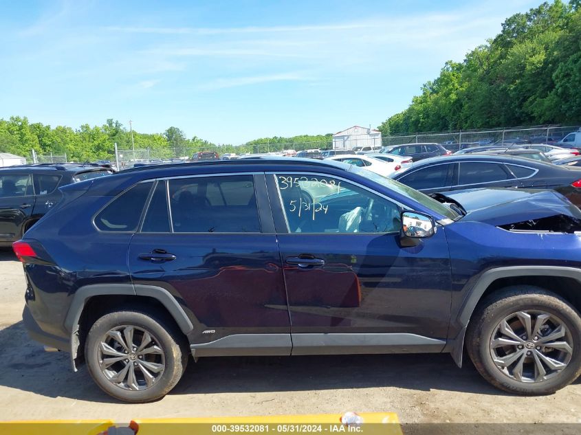 2022 Toyota Rav4 Xle Premium Hybrid VIN: 4T3B6RFV3NU093789 Lot: 39532081
