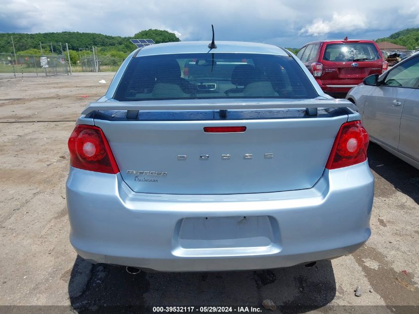 2013 Dodge Avenger Se V6 VIN: 1C3CDZAG6DN502705 Lot: 39532117