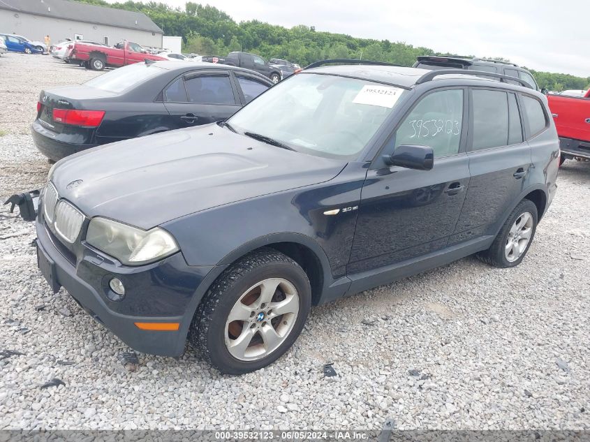 2007 BMW X3 3.0Si VIN: WBXPC93477WF08665 Lot: 39532123