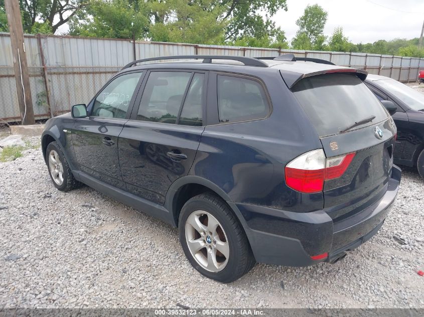 2007 BMW X3 3.0Si VIN: WBXPC93477WF08665 Lot: 39532123