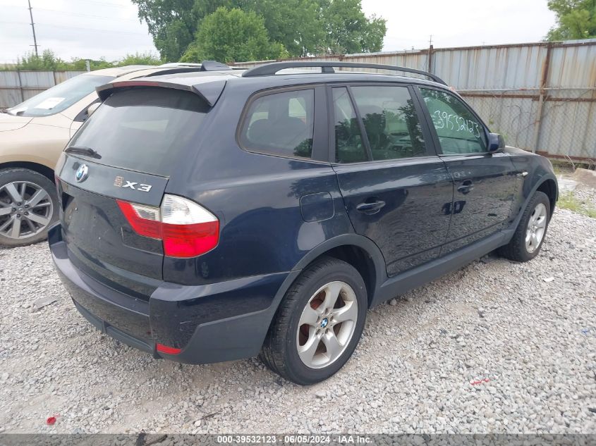 2007 BMW X3 3.0Si VIN: WBXPC93477WF08665 Lot: 39532123