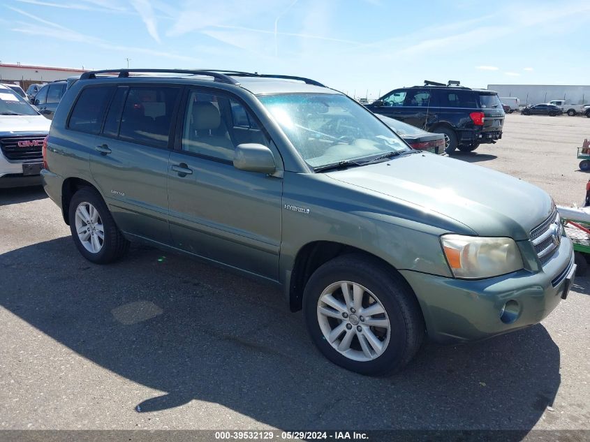 2007 Toyota Highlander Hybrid Limited V6 VIN: JTEEW21AX70041426 Lot: 39532129