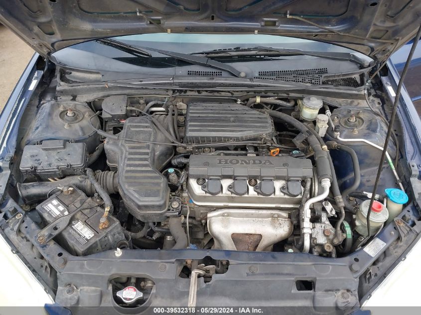 2004 Honda Civic Lx VIN: 2HGES15564H590184 Lot: 39532318