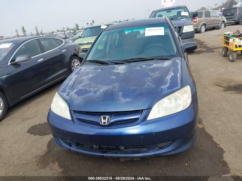 2004 Honda Civic Lx VIN: 2HGES15564H590184 Lot: 39532318
