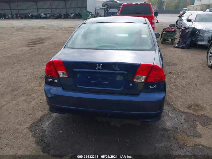 2004 Honda Civic Lx VIN: 2HGES15564H590184 Lot: 39532318