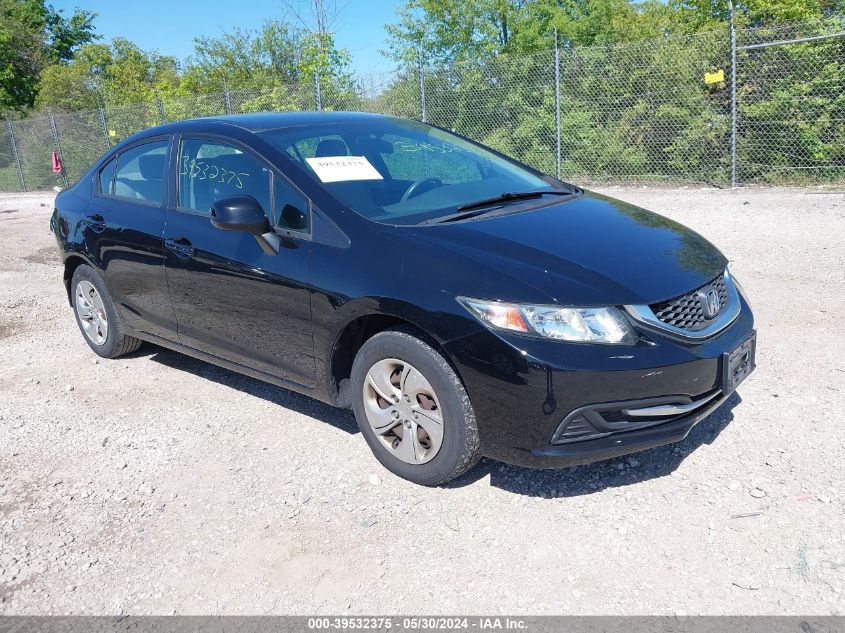 2013 Honda Civic Lx VIN: 19XFB2F5XDE069598 Lot: 39532375