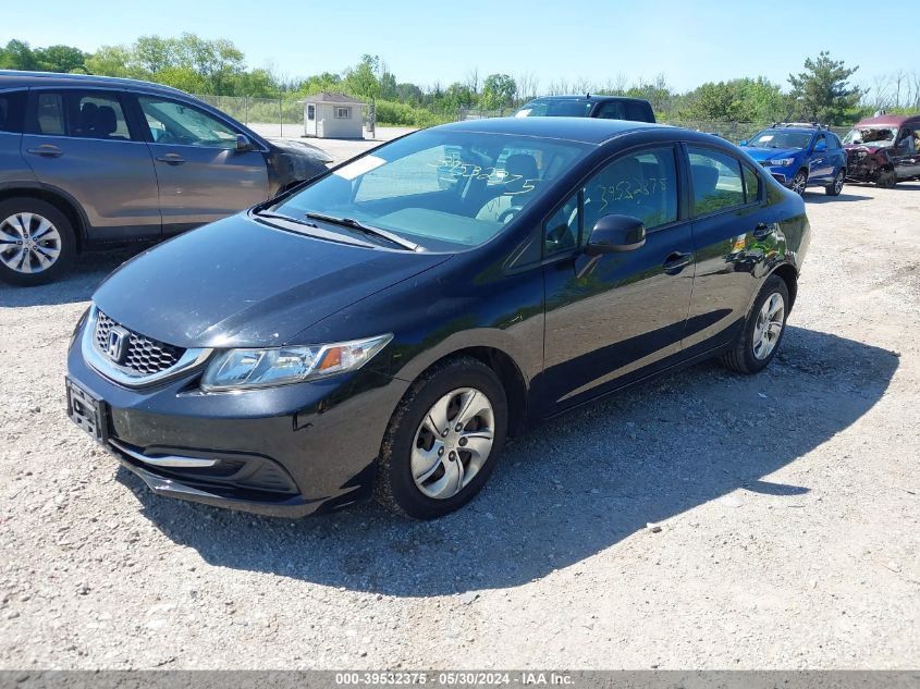 2013 Honda Civic Lx VIN: 19XFB2F5XDE069598 Lot: 39532375