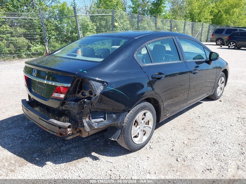 2013 Honda Civic Lx VIN: 19XFB2F5XDE069598 Lot: 39532375