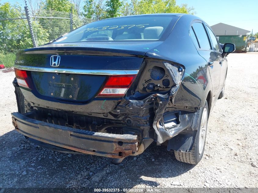 2013 Honda Civic Lx VIN: 19XFB2F5XDE069598 Lot: 39532375