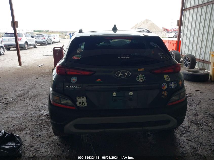 2022 Hyundai Kona Sel VIN: KM8K32AB7NU907643 Lot: 39532441