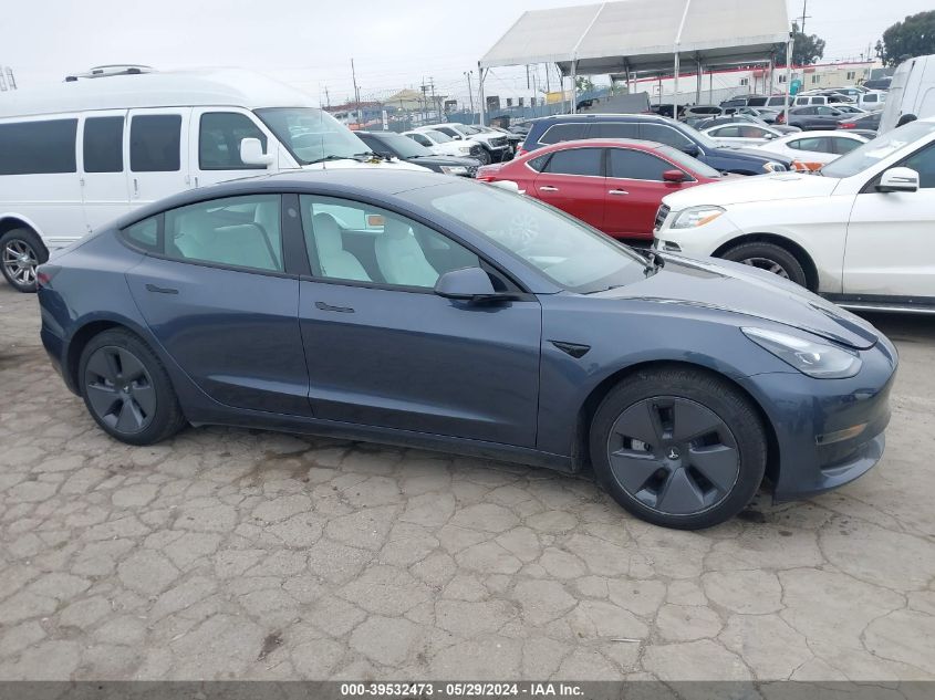 2022 Tesla Model 3 Rear-Wheel Drive VIN: 5YJ3E1EA2NF344752 Lot: 39532473