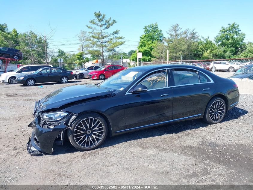 2021 Mercedes-Benz S 580 4Matic VIN: W1K6G7GB8MA035462 Lot: 39532502