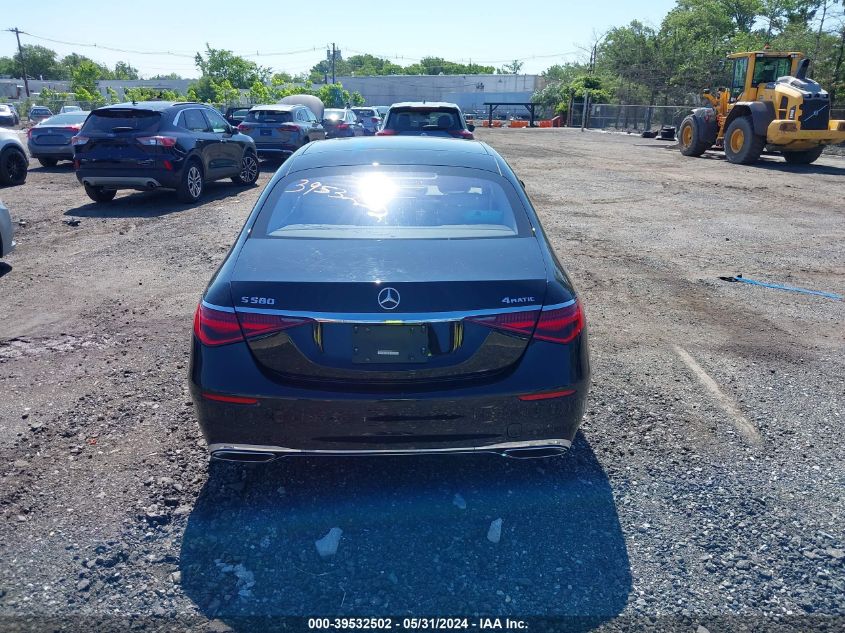 2021 Mercedes-Benz S 580 4Matic VIN: W1K6G7GB8MA035462 Lot: 39532502