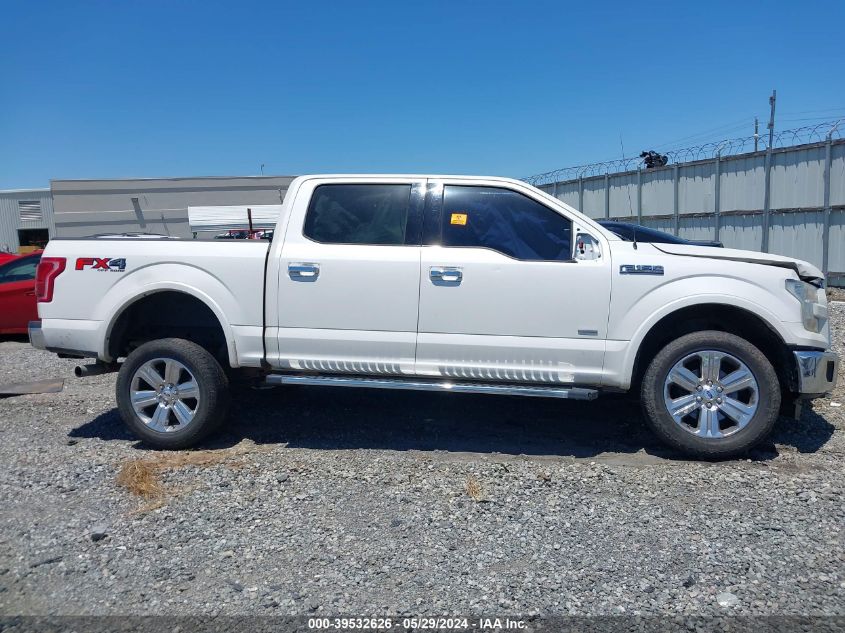 2015 Ford F-150 Lariat VIN: 1FTEW1EG6FFA27886 Lot: 39532626