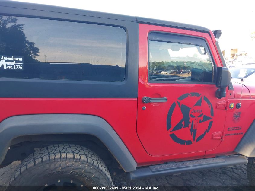 2016 Jeep Wrangler Sport VIN: 1C4AJWAG0GL287350 Lot: 43096342