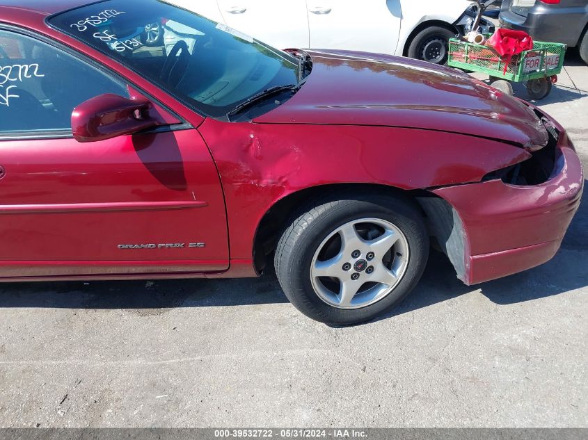 2001 Pontiac Grand Prix Se VIN: 1G2WK52J91F252761 Lot: 39532722