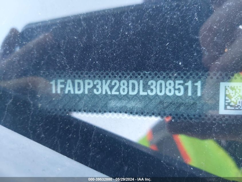 2013 Ford Focus Se VIN: 1FADP3K28DL308511 Lot: 39532880