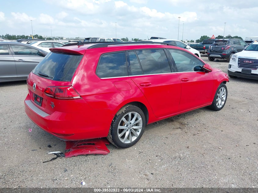 2016 VOLKSWAGEN GOLF SPORTWAGEN TSI SE 4-DOOR - 3VWC17AU6GM502374