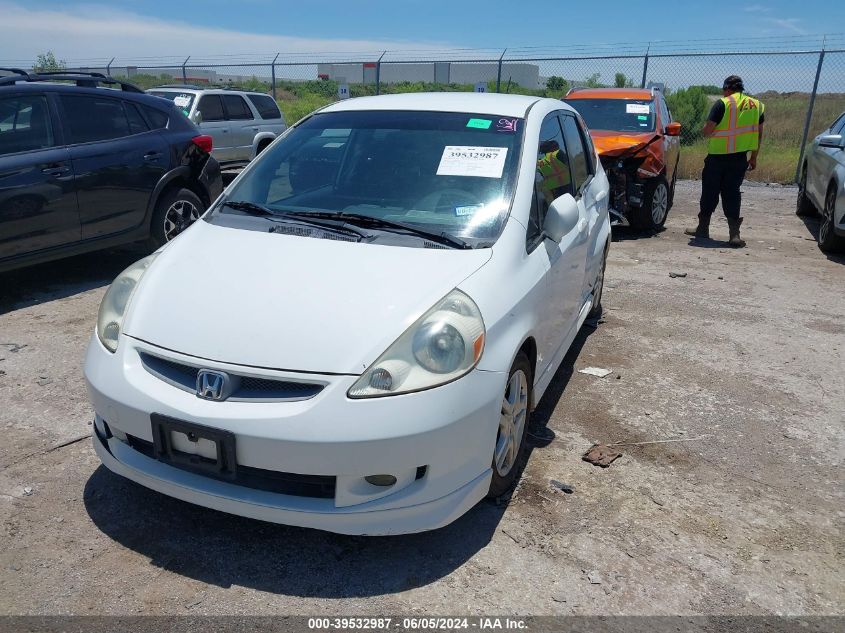 2007 Honda Fit S VIN: JHMGD38697S033508 Lot: 39532987