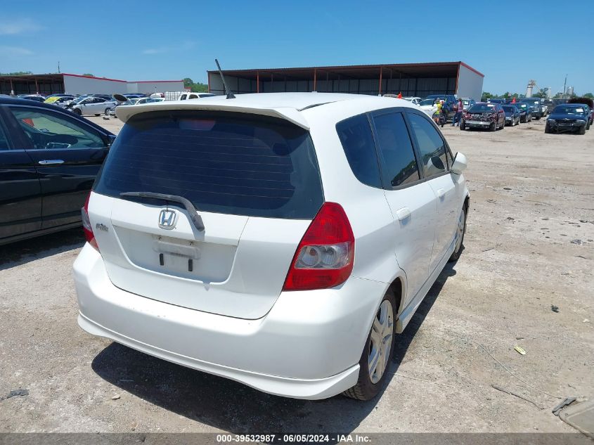 2007 Honda Fit S VIN: JHMGD38697S033508 Lot: 39532987