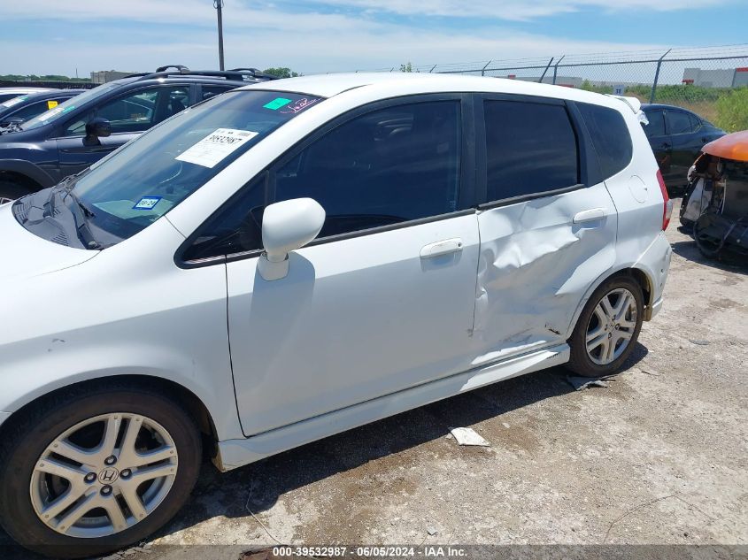 2007 Honda Fit S VIN: JHMGD38697S033508 Lot: 39532987