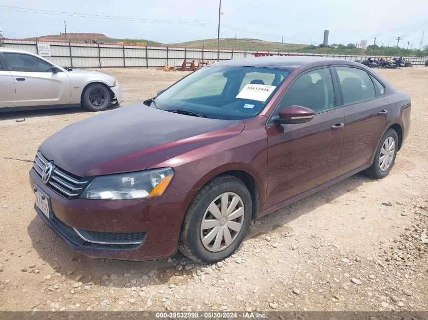 2012 Volkswagen Passat 2.5L S VIN: 1VWAP7A33CC040025 Lot: 39532998