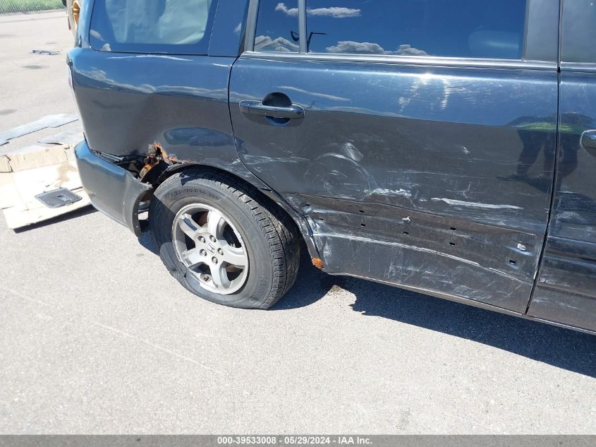 2006 Honda Pilot Ex-L VIN: 2HKYF187X6H558409 Lot: 39533008