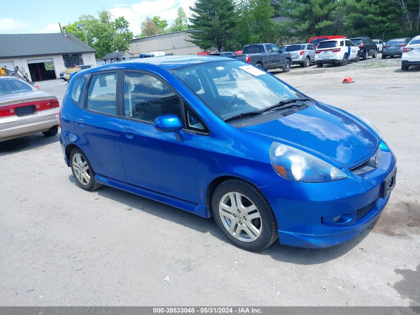 2008 Honda Fit Sport VIN: JHMGD38628S019192 Lot: 39533048