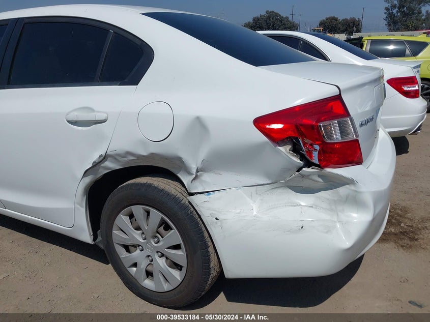 2012 Honda Civic Lx VIN: 19XFB2F58CE363368 Lot: 39533184