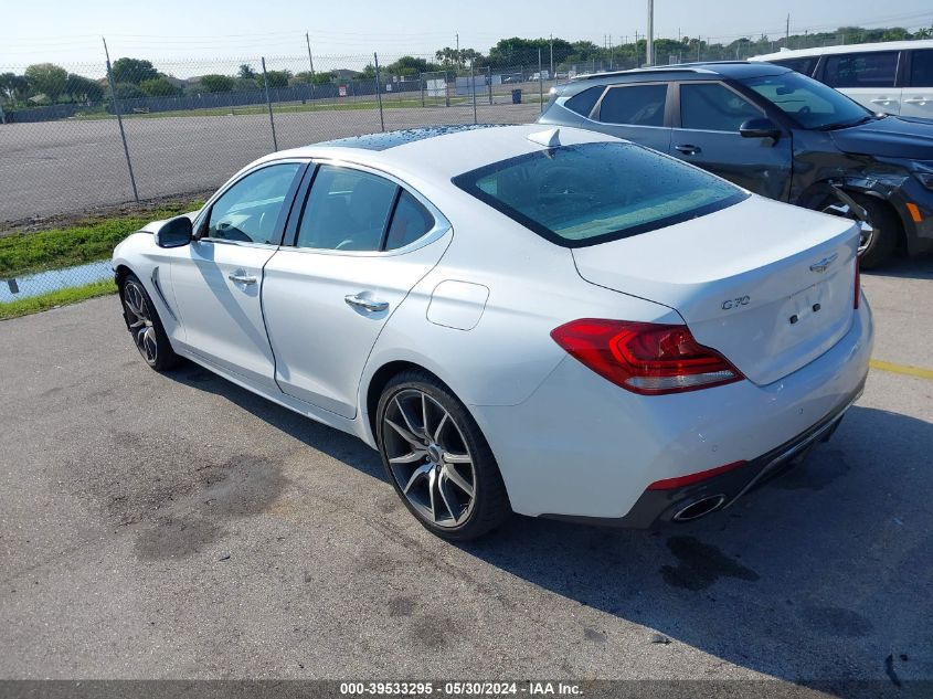 2020 Genesis G70 Elite VIN: KMTG74LE6LU053437 Lot: 39533295