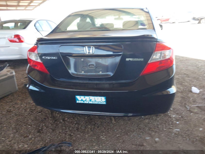 2012 Honda Civic Lx VIN: 2HGFB2E50CH567105 Lot: 39533341
