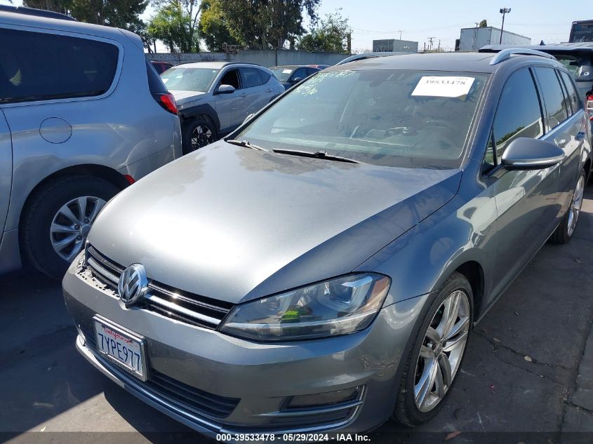 2015 Volkswagen Golf Sportwagen Tdi Sel 4-Door VIN: 3VWCA7AU4FM508933 Lot: 39533478