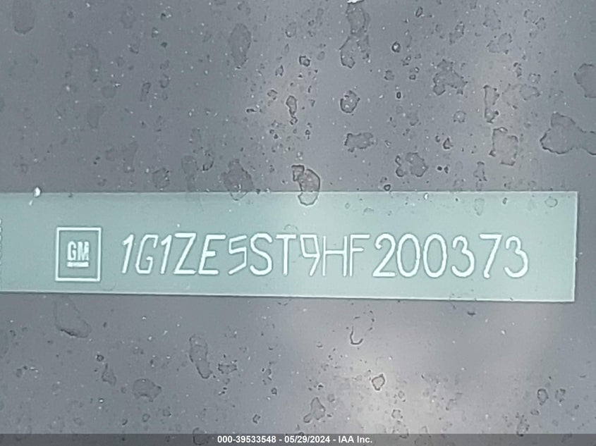 2017 Chevrolet Malibu 1Lt VIN: 1G1ZE5ST9HF200373 Lot: 39533548