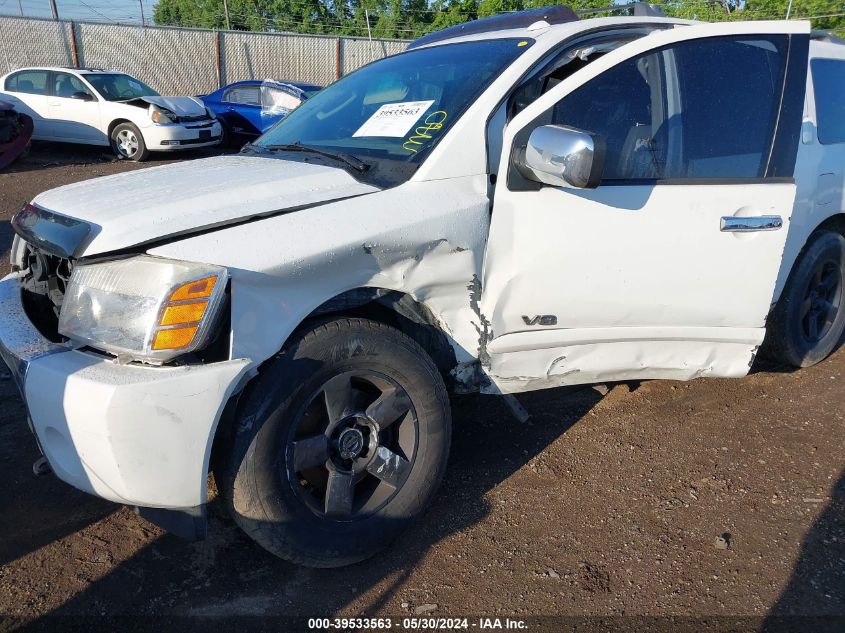 2007 Nissan Armada Le VIN: 5N1BA08C27N702673 Lot: 39533563