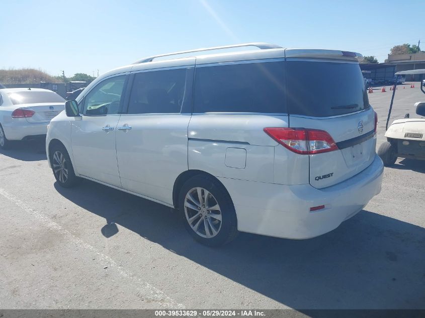 2013 Nissan Quest S VIN: JN8AE2KP8D9065583 Lot: 39533629