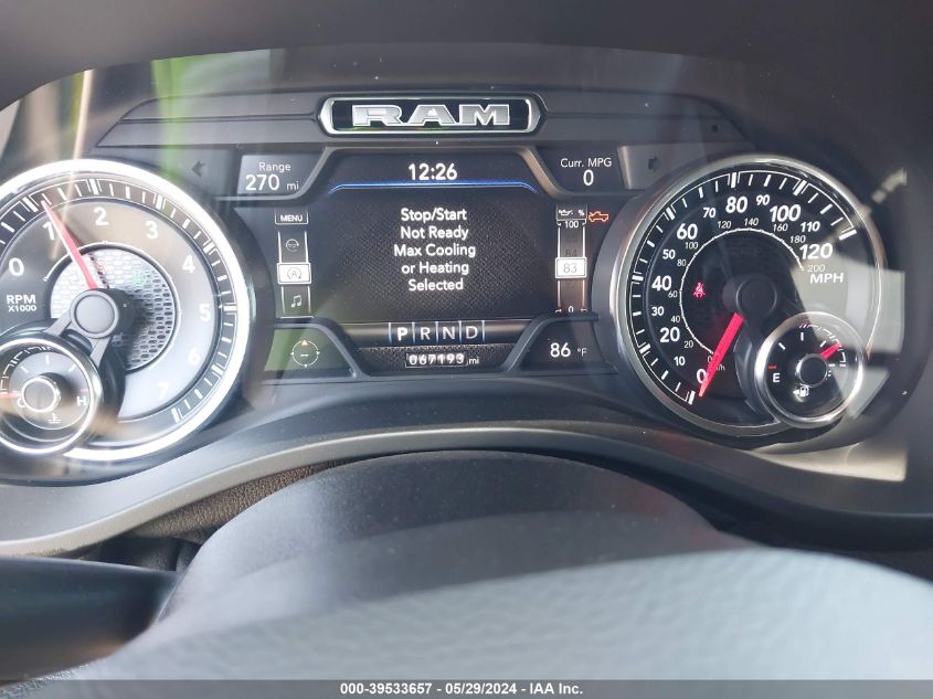 2020 Ram 1500 Lone Star 4X2 5'7 Box VIN: 1C6RREFT8LN373927 Lot: 39533657