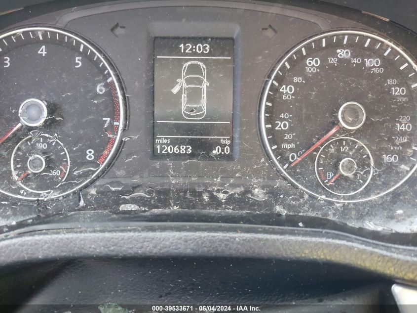 2012 Volkswagen Passat 2.5L Se VIN: 1VWBH7A37CC092971 Lot: 39533671