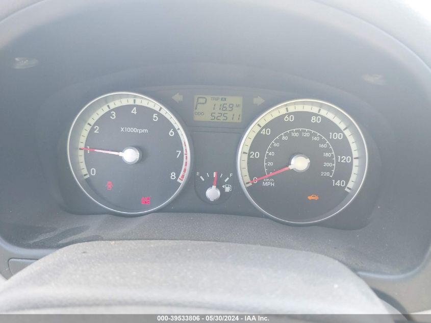 2009 Hyundai Accent Gls VIN: KMHCN46C59U303848 Lot: 39533806