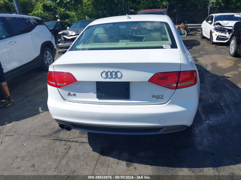 2012 Audi A4 2.0T Premium VIN: WAUHFAFL1CA119406 Lot: 39533876