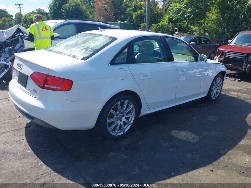 2012 Audi A4 2.0T Premium VIN: WAUHFAFL1CA119406 Lot: 39533876