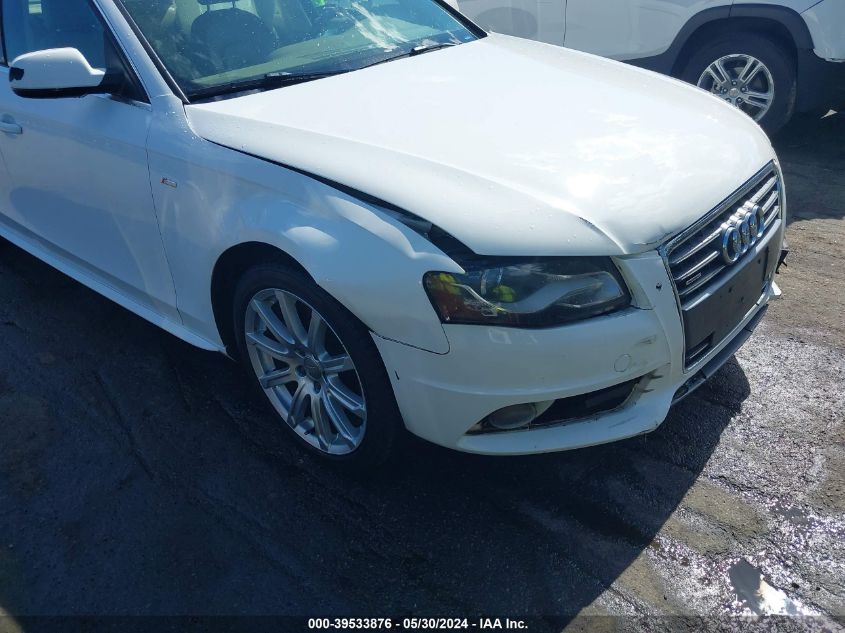 2012 Audi A4 2.0T Premium VIN: WAUHFAFL1CA119406 Lot: 39533876